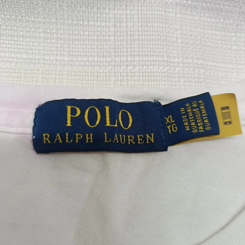 POLO Ralph Lauren Tie Dye‎ Long Sleeve Tee Shirt Men's XL Yellow Blue Pink